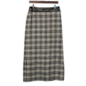 Marconi Women’s Skirt Wool Blend Glen Plaid Made In Italy Modest Maxi‎ Sz 6